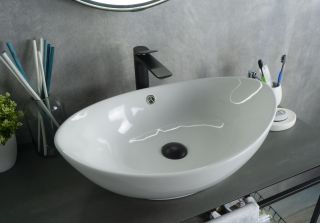 Раковина Gid N9019 51108 накладная белая 60x37x19